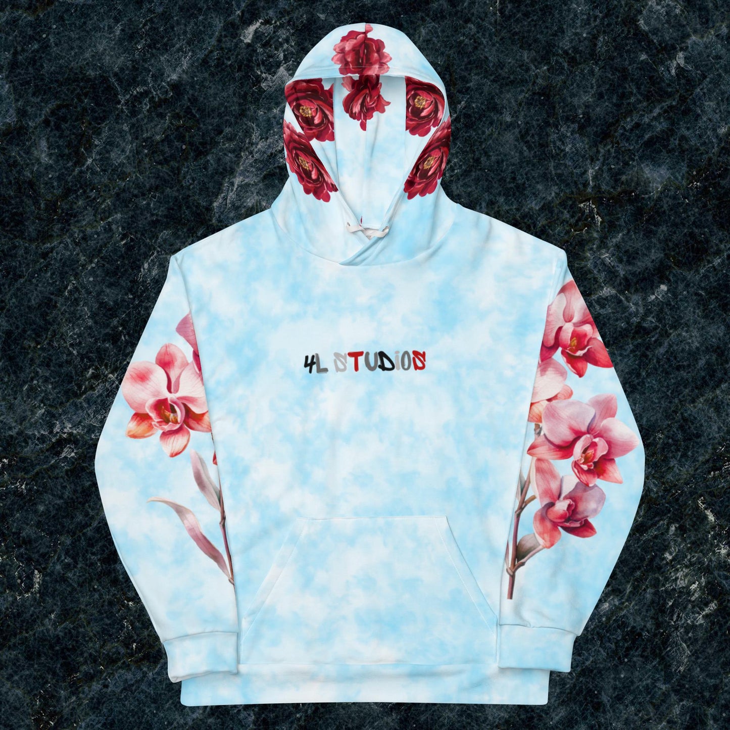 4L MARBLE "Aqua Wash" Hoodie